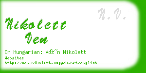 nikolett ven business card